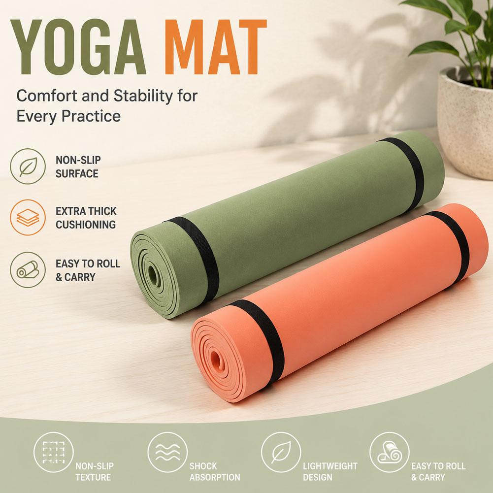 180x50cm Yoga Mats Anti-slip S - Sports Equipment For Schools ulasan dan harga
