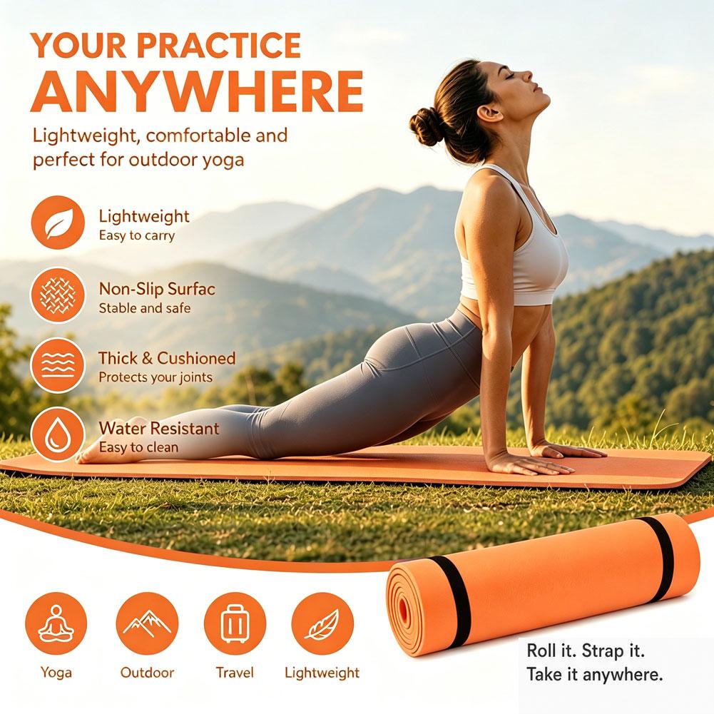 180x50cm Yoga Mats Anti-slip S - Sports Equipment For Schools ulasan dan harga