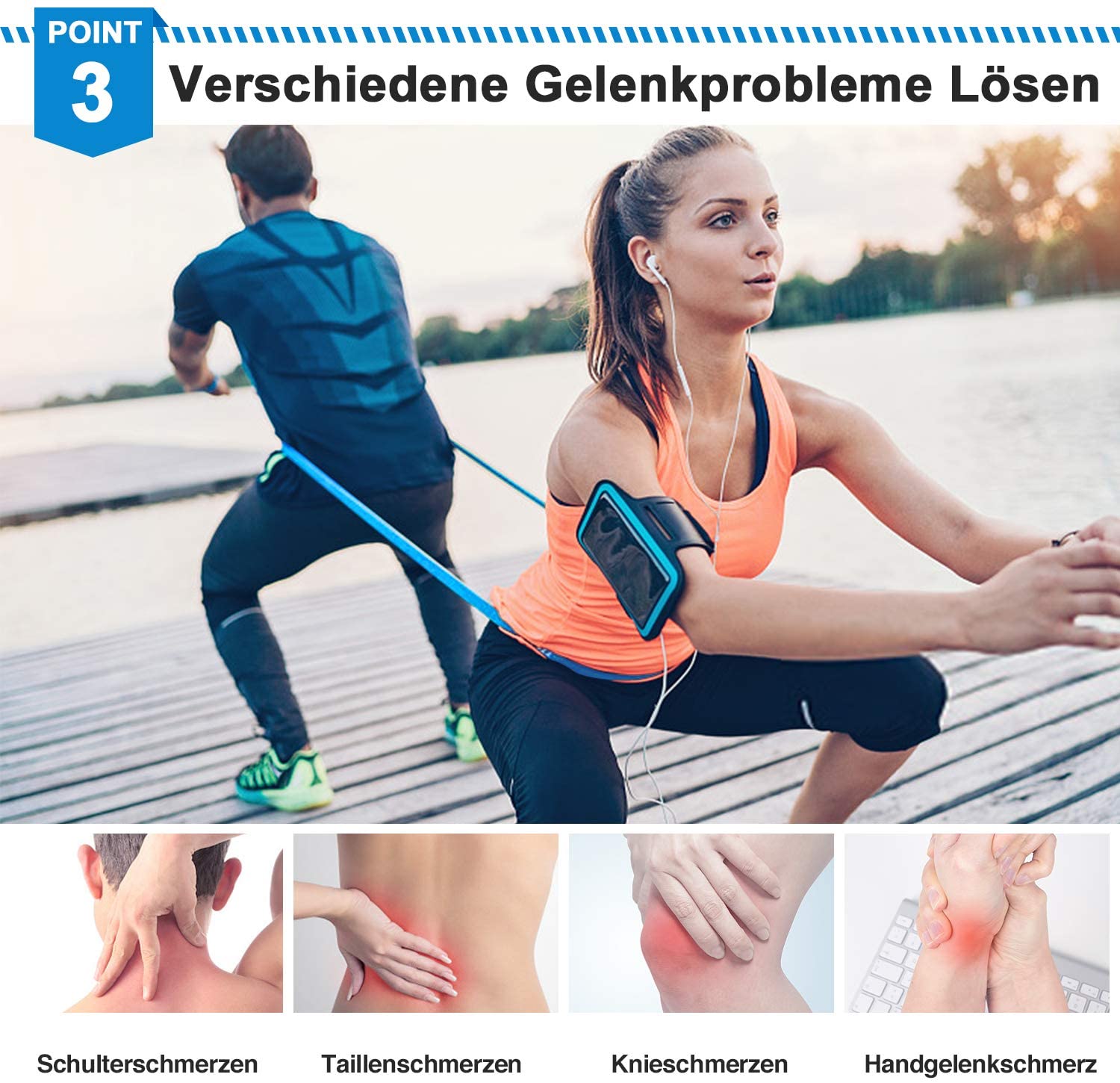 Elastic Fitness Bands 3Pcs Res - Sports Equipment For Schools ulasan dan harga