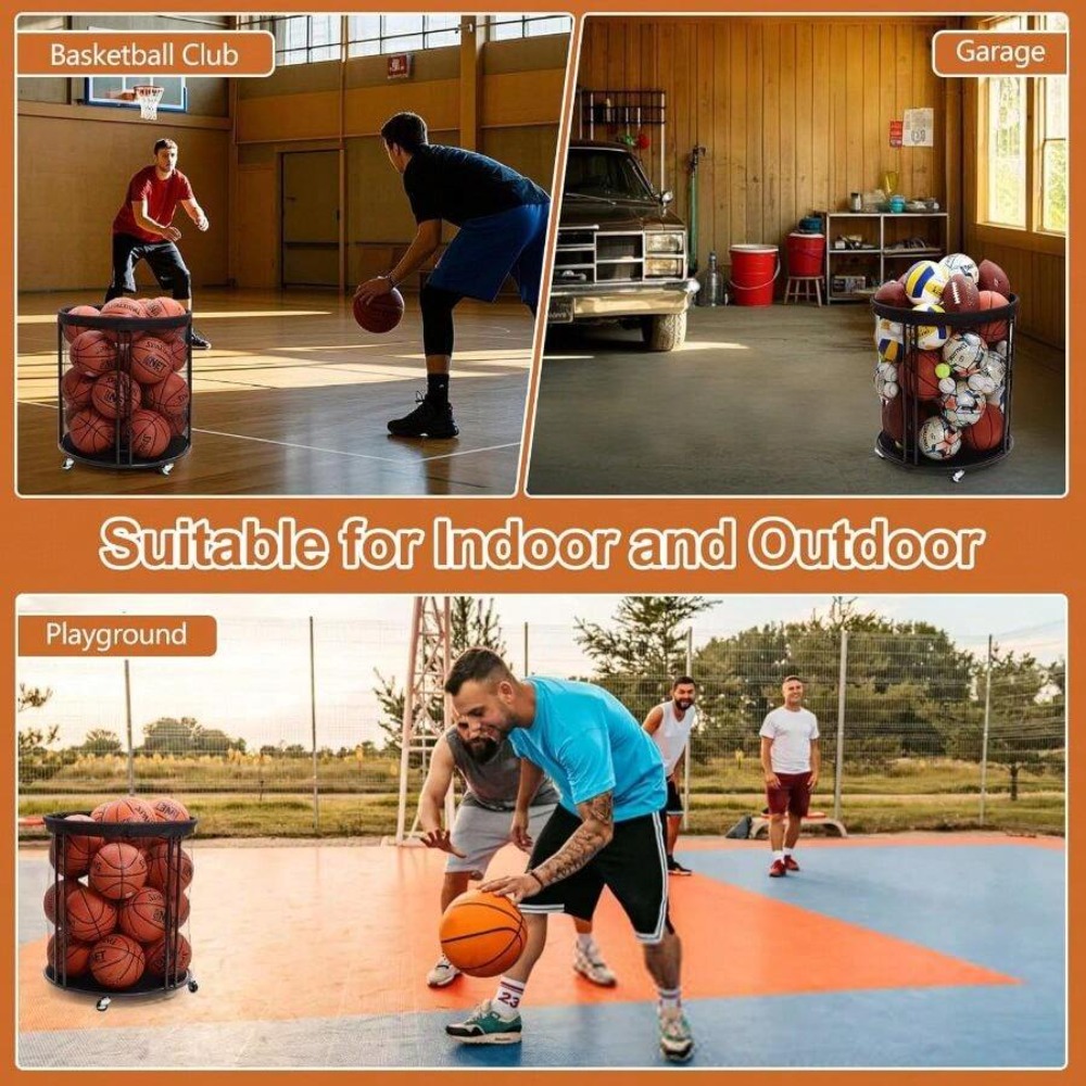 Heavy Duty Ball Storage Bin Ca - Sports Equipment Rack ulasan dan harga