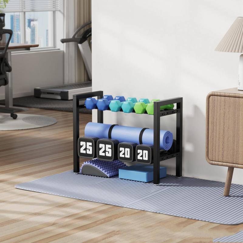 Adjustable Metal Dumbbell Rack - Sports Equipment Rack ulasan dan harga